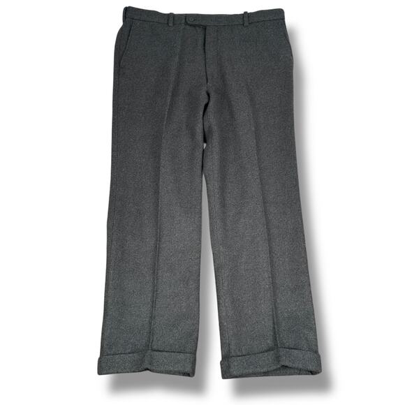 Holland & Sherry Gray Wool Trousers Dress Pants Men's 40 X 30 Classic Formal - Picture 1 of 10